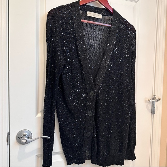 Made in Italy Stella McCarney Black Bling Bling Cardigan Size: US6 Spring - Picture 4 of 11